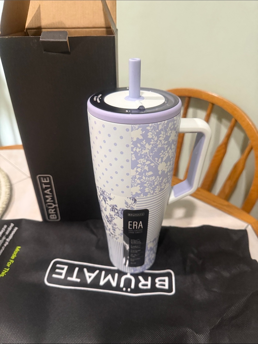 BrüMate ERA Insulated Handle Tumbler - Lavender Floral special edition- 40oz NWT